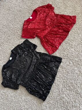 New Sequin Peplum Tops (sz 13/14)